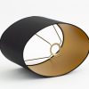 Flamant Oval, Lampshade, Black And Gold, Oval, 35 Cm Online