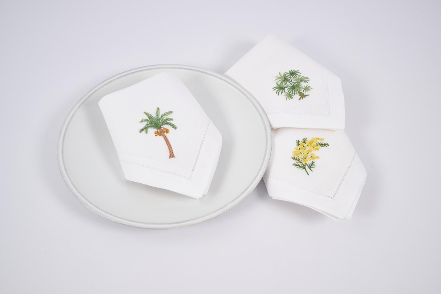 Flamant Mimosa, Napkin, Embroidery, Set Of 6 Online