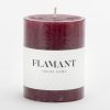 Flamant Beth, Candle, Colour Balmoral Red, 7X9Cm Wholesale