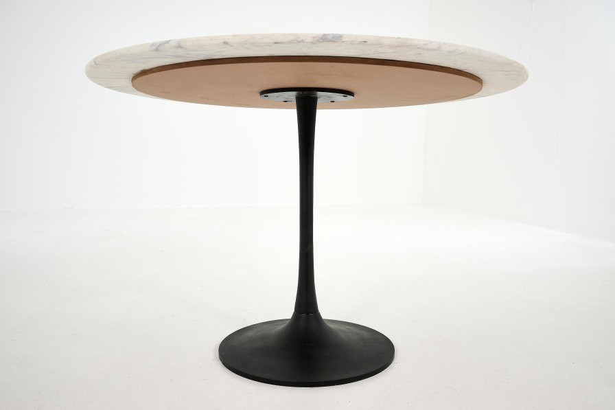 Flamant Fano, Dining Table, Round, White Marble Clearance