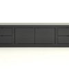 Flamant Bjorn, Tv Cabinet, Black, 2 Doors, 4 Drawers Clearance
