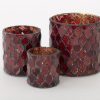 Flamant Temples, Tea Light Holder, Glass, Red, S Best