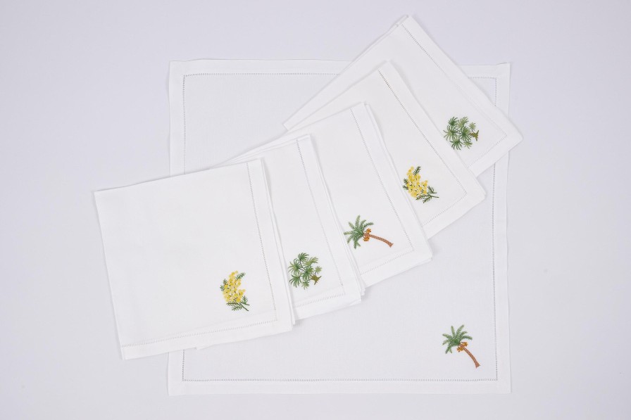 Flamant Mimosa, Napkin, Embroidery, Set Of 6 Online